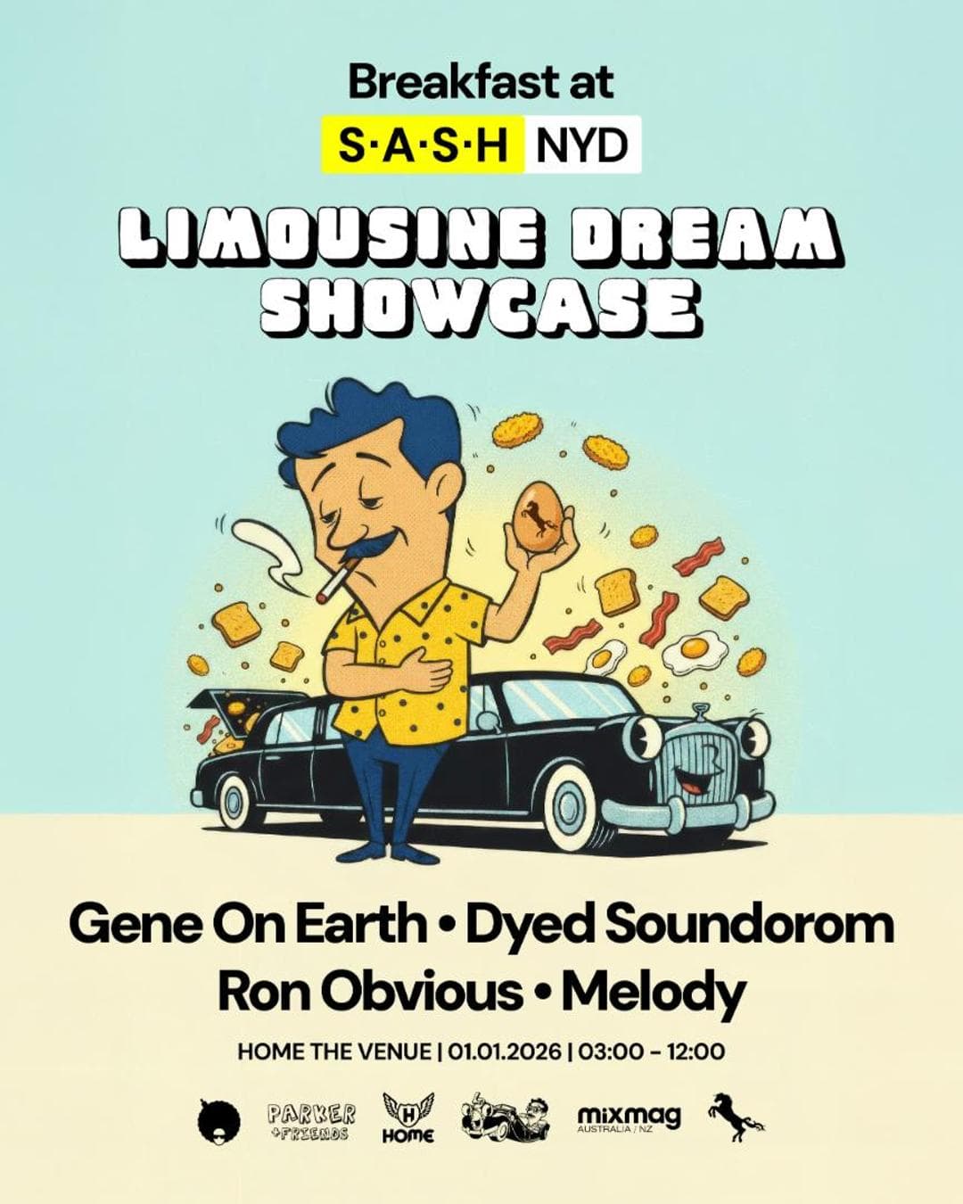 ★ Breakfast at S.A.S.H NYD ★ Limousine Dream Showcase ★ Thursday 1st Jan 2026 ★