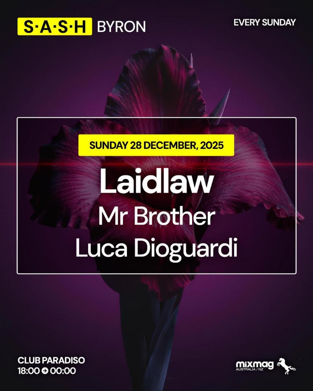 ★ S.A.S.H Byron ★ Laidlaw ★ Sunday 28th December ★
