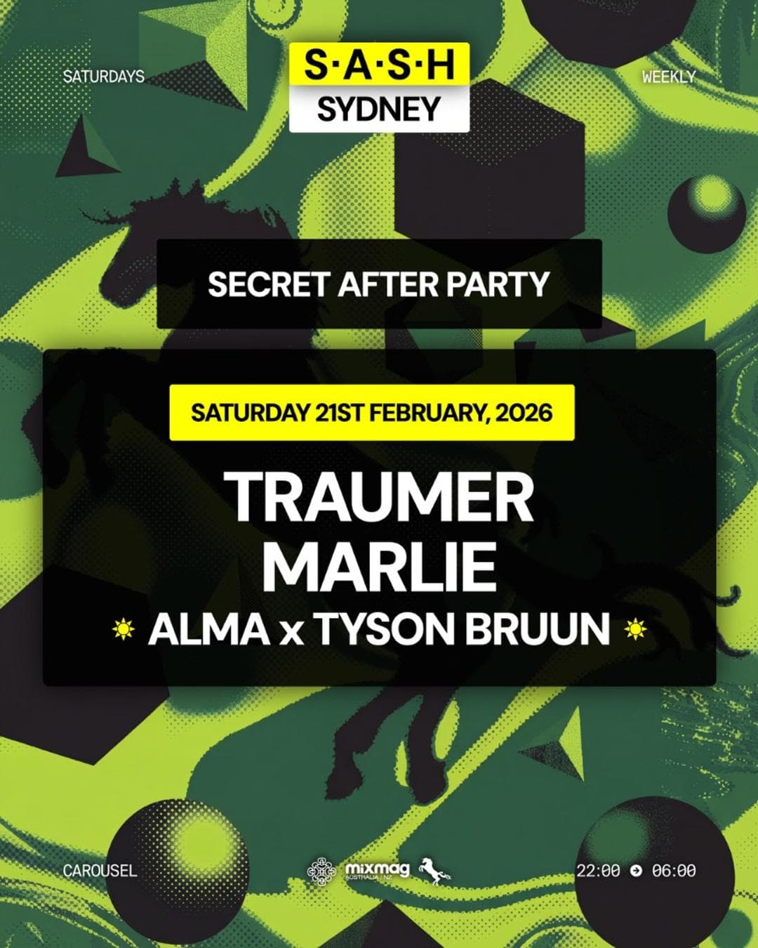 ★ S.A.S.H Sydney ★ Secret After Party ★ Secret Guest ★ Saturday 21st February ★