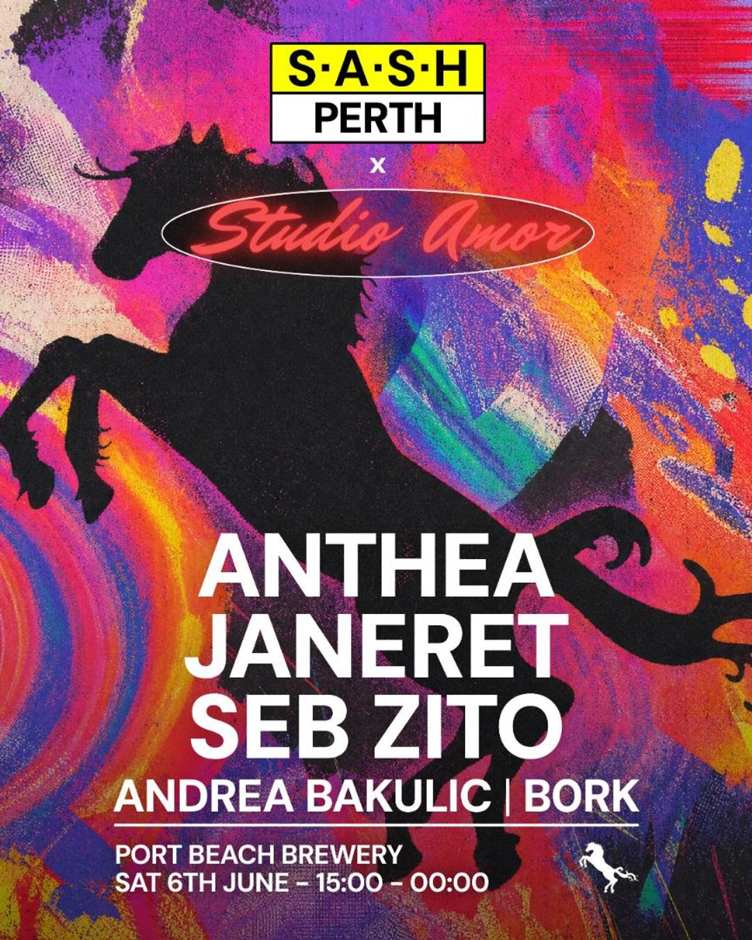 ★ S.A.S.H Perth x Studio Amor ★ Anthea ★ Janeret ★ Seb Zito ★ Port Beach Brewery ★ Sat 6th June ★